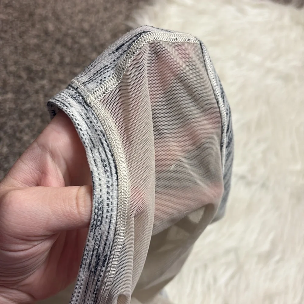 Lululemon Beat The Heat Short Sleeve Tiger Space Dye Shirt See Through Mesh Back